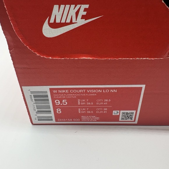 Nike Court Vision Low NN Women 9.5 Casual Shoes DH3158-500 Cactus Flower Pink - Picture 6 of 8